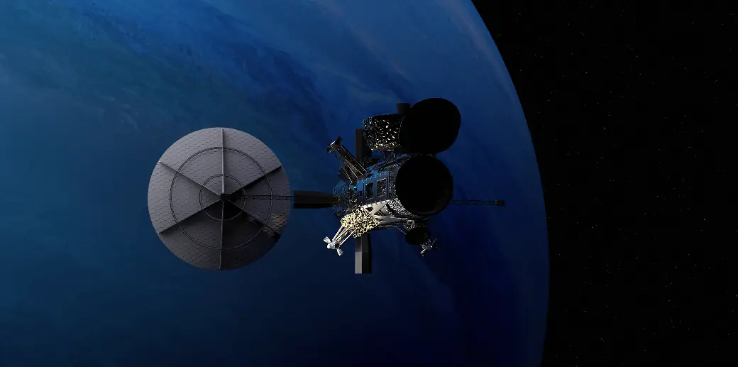 Sommerville spacecraft with Neptune in background